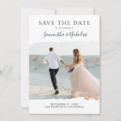 Elegant Modern Wedding Photo Save the Date (Voorkant)