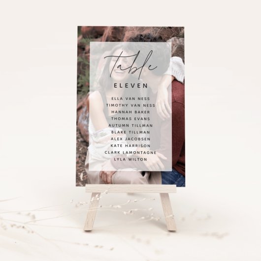 Elegant Modern Wedding Photo Seating Chart Kaart