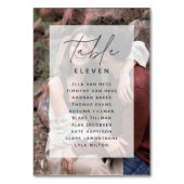 Elegant Modern Wedding Photo Seating Chart Kaart (Voorkant)