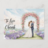 Elegant modern wedding postcard briefkaart (Voorkant)