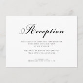 Elegant Modern Wedding Reception Informatiekaartje (Voorkant)