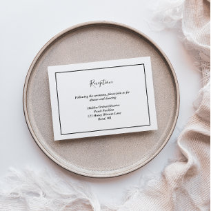 Elegant Modern Wedding Reception Informatiekaartje