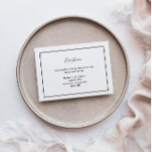 Elegant Modern Wedding Reception Informatiekaartje