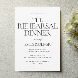 Elegant Modern Wedding Rehearsal Dinner Kaart