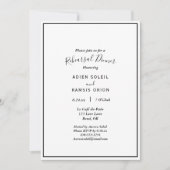 Elegant Modern Wedding Rehearsal Dinner Kaart (Voorkant)