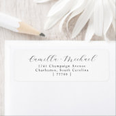 Elegant Modern Wedding Return Address Labels (Insitu)