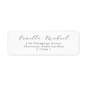 Elegant Modern Wedding Return Address Labels (Voorkant)