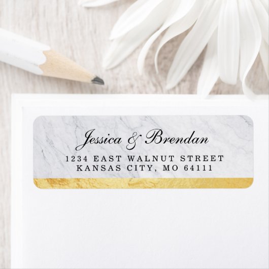 Elegant Modern Wedding Return Address Labels (Insitu)