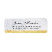 Elegant Modern Wedding Return Address Labels (Voorkant)