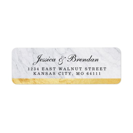 Elegant Modern Wedding Return Address Labels (Voorkant)