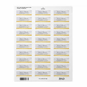Elegant Modern Wedding Return Address Labels (Full Sheet)