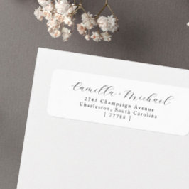 Elegant Modern Wedding Return Address Labels