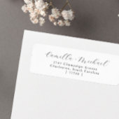 Elegant Modern Wedding Return Address Labels