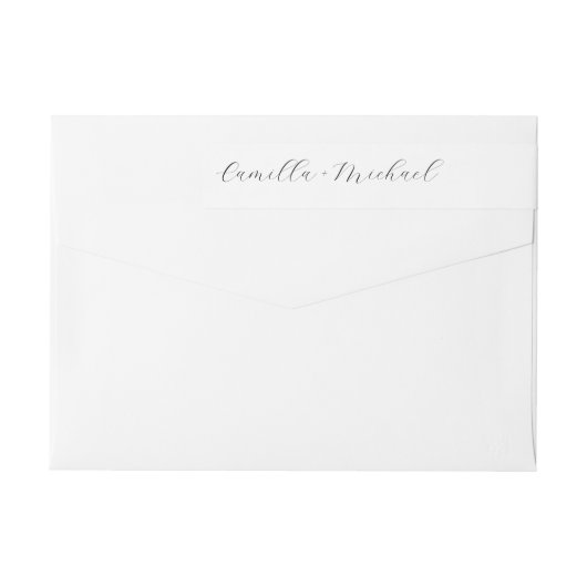 Elegant Modern Wedding Return Address Labels (Achterkant)