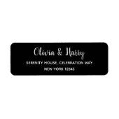 Elegant Modern Wedding Return Address Labels (Voorkant)