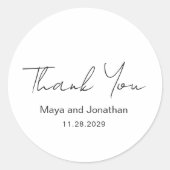 Elegant Modern Wedding Ronde Sticker (Voorkant)