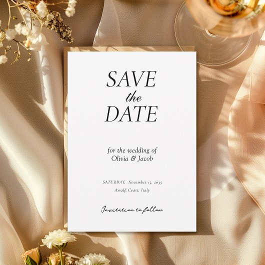 Elegant Modern Wedding Save the Date