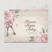 Elegant modern wedding Save The Date postcard Briefkaart (Voorkant)