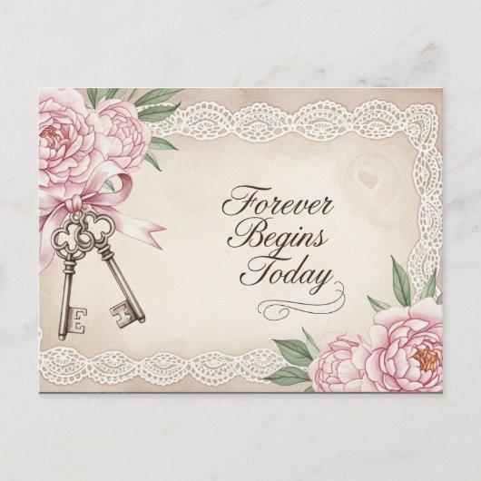 Elegant modern wedding Save The Date postcard Briefkaart (Voorkant)