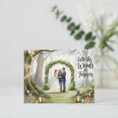 Elegant modern wedding Save The Date postcard Briefkaart (Staand voorkant)