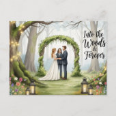 Elegant modern wedding Save The Date postcard Briefkaart (Voorkant)