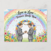 Elegant modern wedding Save The Date postcard Briefkaart (Voorkant)