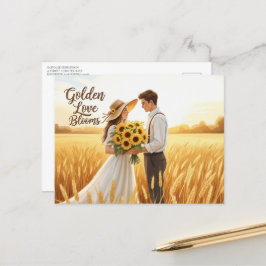 Elegant modern wedding Save The Date postcard Briefkaart