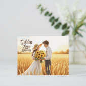 Elegant modern wedding Save The Date postcard Briefkaart (Staand voorkant)