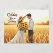 Elegant modern wedding Save The Date postcard Briefkaart (Voorkant)