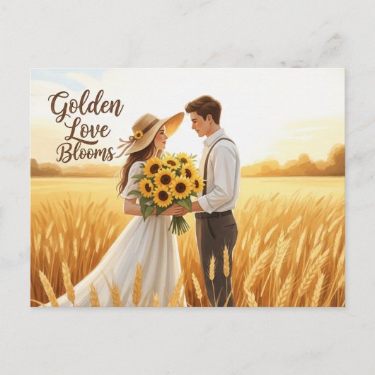 Elegant modern wedding Save The Date postcard Briefkaart (Voorkant)