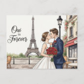 Elegant modern wedding Save The Date postcard Briefkaart (Voorkant)