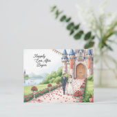 Elegant modern wedding Save The Date postcard Briefkaart (Staand voorkant)