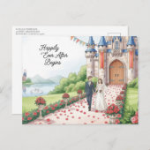 Elegant modern wedding Save The Date postcard Briefkaart (Voorkant / Achterkant)