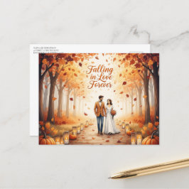 Elegant modern wedding Save The Date postcard Briefkaart