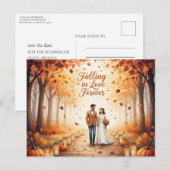 Elegant modern wedding Save The Date postcard Briefkaart (Voorkant / Achterkant)