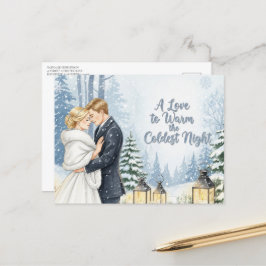 Elegant modern wedding Save The Date postcard Briefkaart