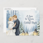 Elegant modern wedding Save The Date postcard Briefkaart (Voorkant / Achterkant)