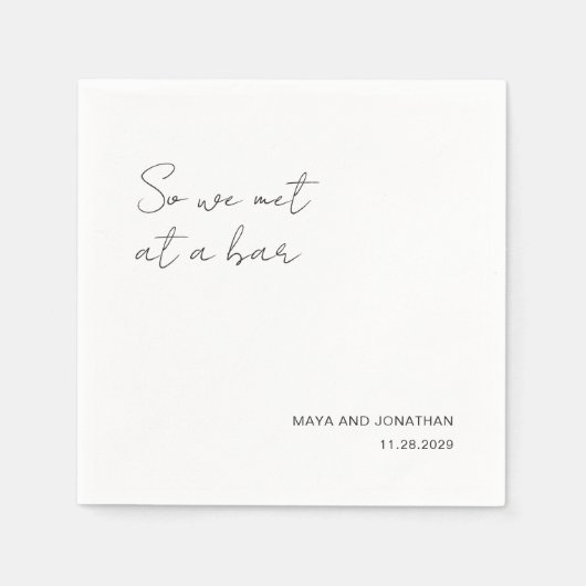 Elegant Modern Wedding Servet (Voorkant)