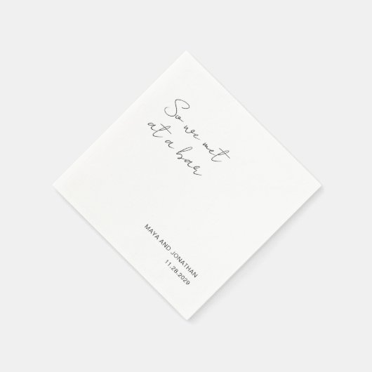 Elegant Modern Wedding Servet (Hoek)