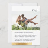 Elegant Modern Wedding Sparen de Uitnodigingen van (Achterkant)