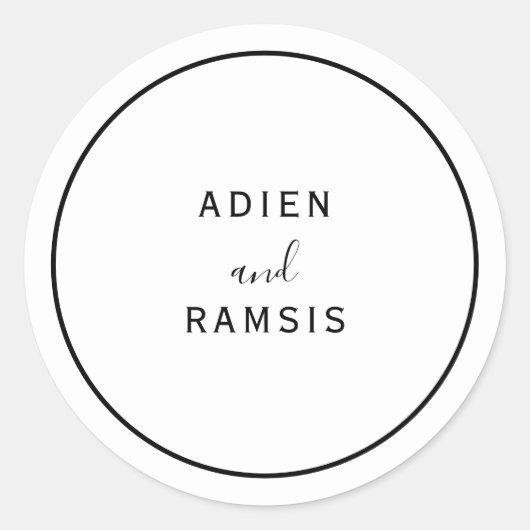 Elegant Modern Wedding Sticker (Voorkant)