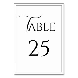 Elegant Modern Wedding Table Kaart
