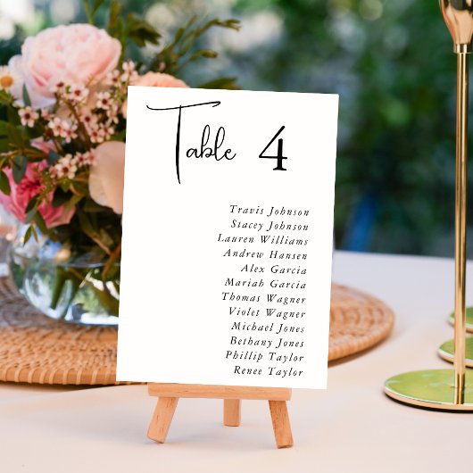Elegant Modern Wedding Table Zitkaart Kaarten
