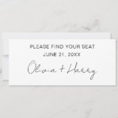 Elegant Modern Wedding Table Zitkoppen Kaart (Voorkant)