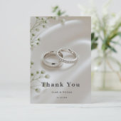 Elegant Modern Wedding Thank You Card Bedankkaart (Staand voorkant)