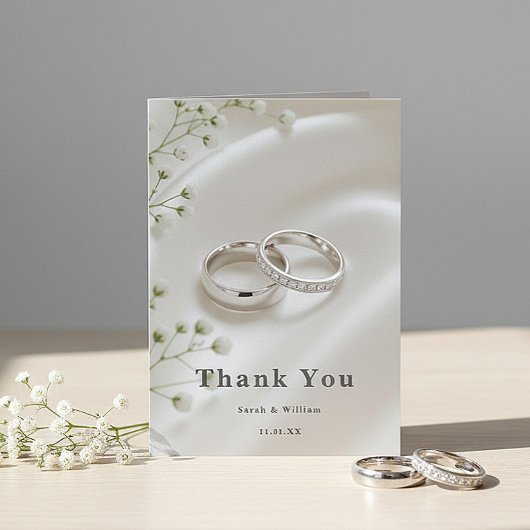 Elegant Modern Wedding Thank You Card Bedankkaart