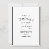 Elegant Modern Wedding Uitnodiging (Voorkant)
