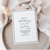 Elegant Modern Wedding Uitnodiging