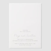 Elegant Modern Wedding Vellum Uitnodigingen (Voorkant)