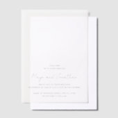 Elegant Modern Wedding Vellum Uitnodigingen (Offset)